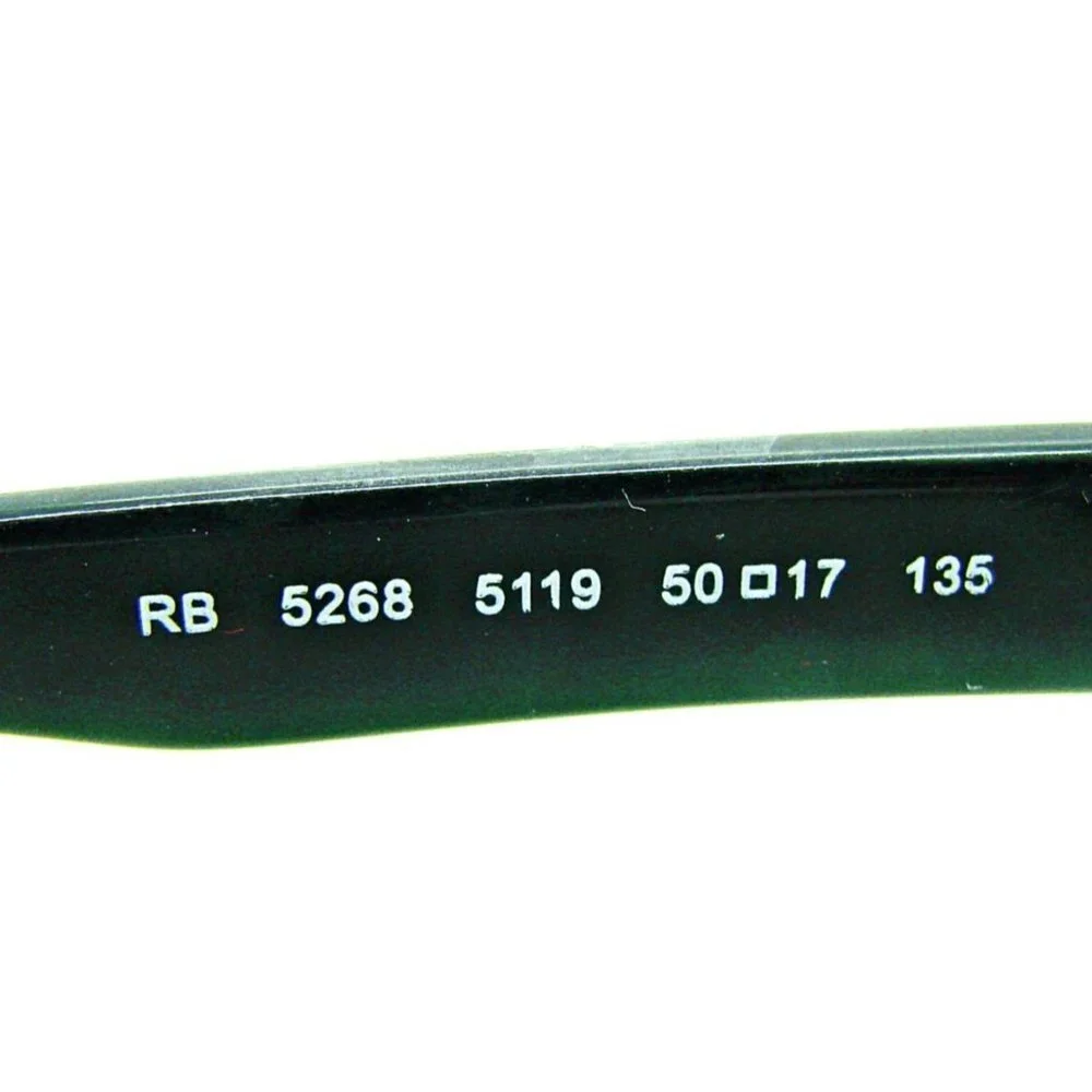 RAY-BAN RX5268 5119 Matte Black Square Frame Plastic Unisex With Case 50-17-135 - Picture 4 of 11